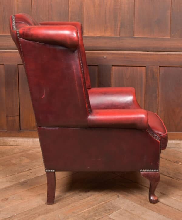 Miniature Red Leather Wing Back Chesterfield SAI2649 - Image 6