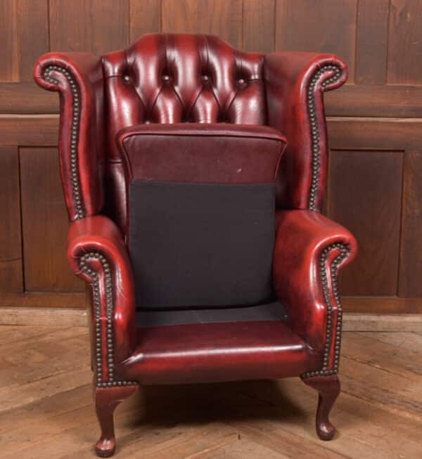 Miniature Red Leather Wing Back Chesterfield SAI2649 - Image 8