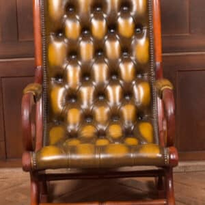Leather Upholstered Slipper Style / Rocking Chair SAI2650 Chesterfield Antique Chairs