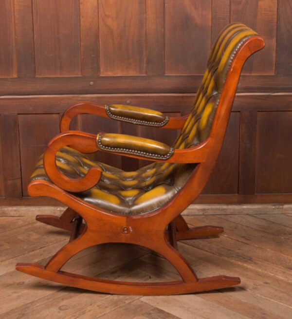Leather Upholstered Slipper Style / Rocking Chair SAI2650 Chesterfield Antique Chairs 4