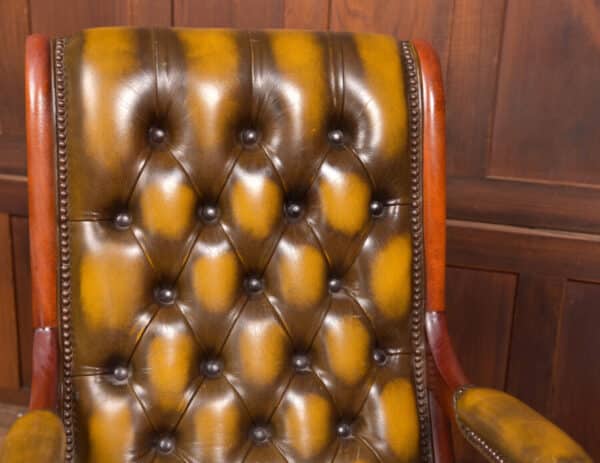 Leather Upholstered Slipper Style / Rocking Chair SAI2650 Chesterfield Antique Chairs 10
