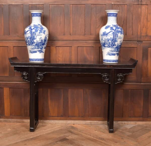 Black Lacquer Chinese Console Table SAI2647