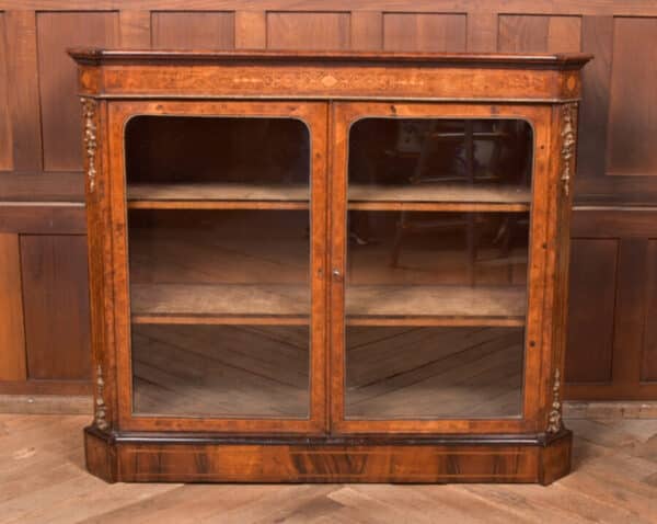 Victorian Walnut Bookcase / Display Cabinet SAI2651 - Image 14