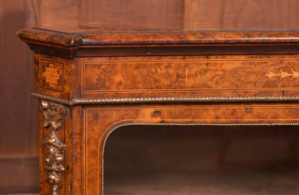 Victorian Walnut Bookcase / Display Cabinet SAI2651 - Image 16