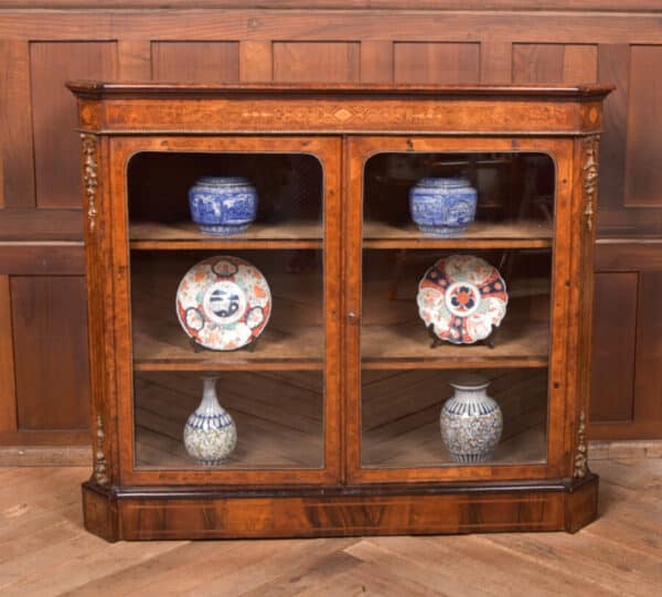 Victorian Walnut Bookcase / Display Cabinet SAI2651 - Image 2