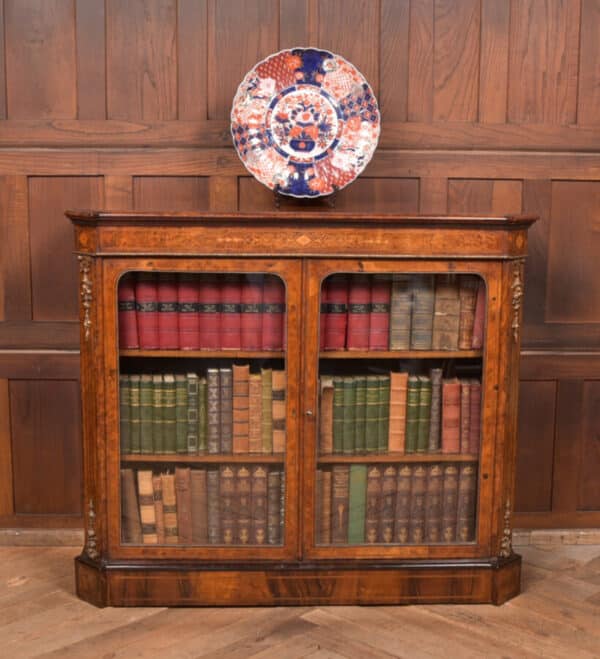 Victorian Walnut Bookcase / Display Cabinet SAI2651 - Image 3