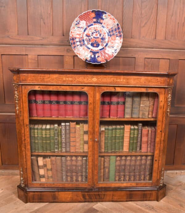 Victorian Walnut Bookcase / Display Cabinet SAI2651