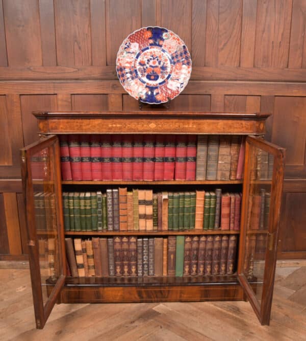 Victorian Walnut Bookcase / Display Cabinet SAI2651 - Image 13