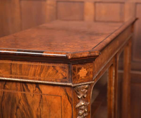 Victorian Walnut Bookcase / Display Cabinet SAI2651 - Image 7
