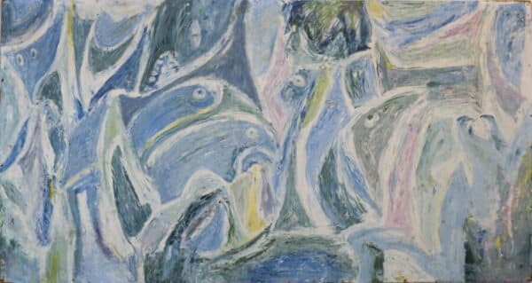 COBRA Style Painting with Abstract Birds - Image 2