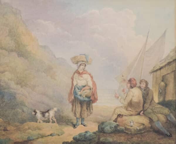 Pastoral Scene with Woman and Dog - Image 2