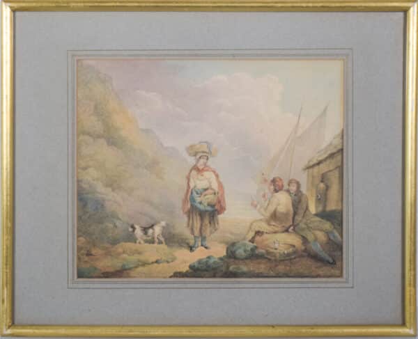 Pastoral Scene with Woman and Dog - Image 3