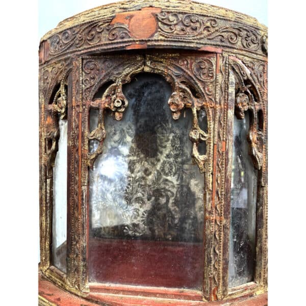 BM010 BURMESE BUDDHA ALTAR CABINET WITH GOLD LEAF Antique Cabinet Antique Cabinets 6