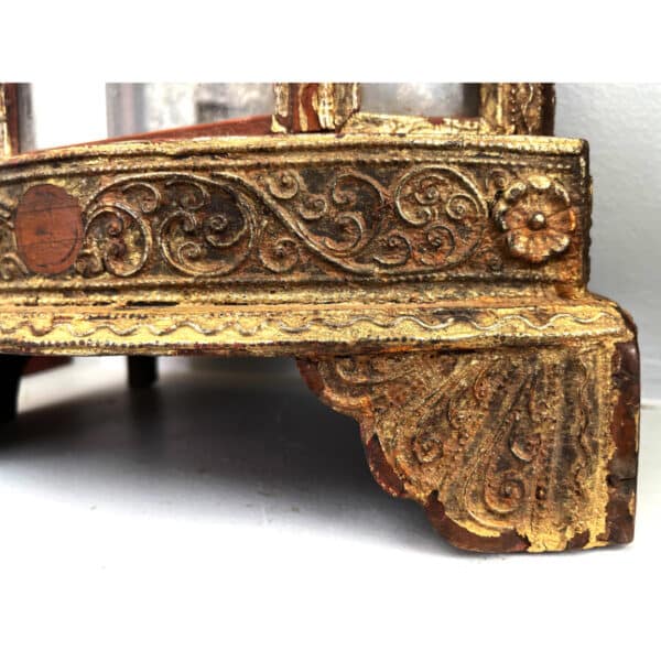 BM010 BURMESE BUDDHA ALTAR CABINET WITH GOLD LEAF Antique Cabinet Antique Cabinets 8
