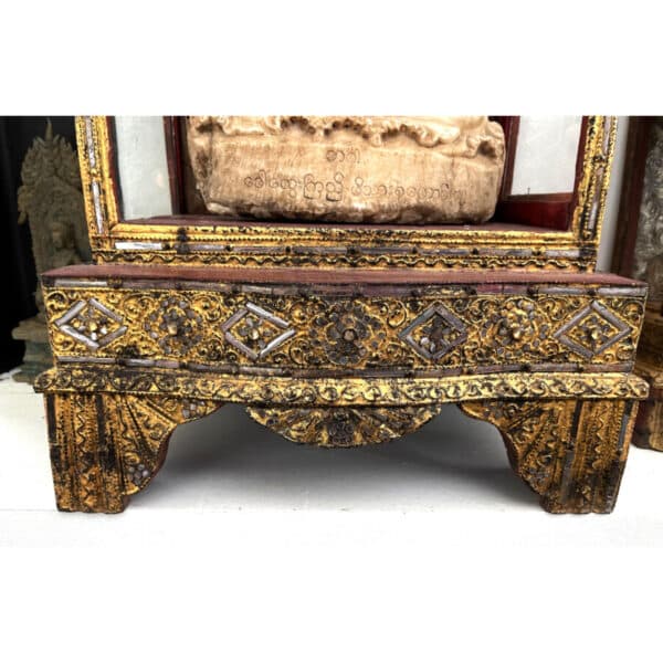 BM009 BURMESE BUDDHA ALTAR CABINET WITH GOLD LEAF Antique Cabinet Antique Cabinets 5