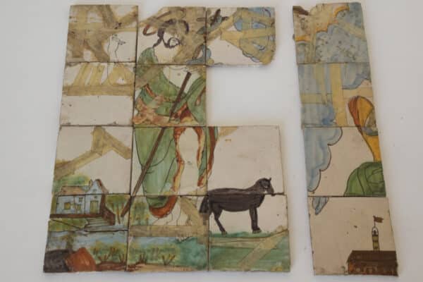 Antique Polychrome Tiles with Mural of Jesus easter Miscellaneous 4