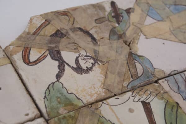 Antique Polychrome Tiles with Mural of Jesus easter Miscellaneous 6
