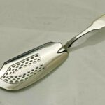 1815 Georgian Antique Solid Silver Fish Culinary Slice 29cm long Antique Silver Antique Silver
