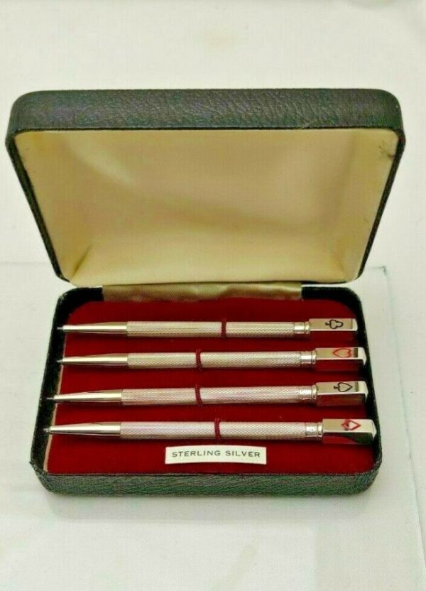 Vintage Sterling Solid Silver Bridge Pencils Fully Working