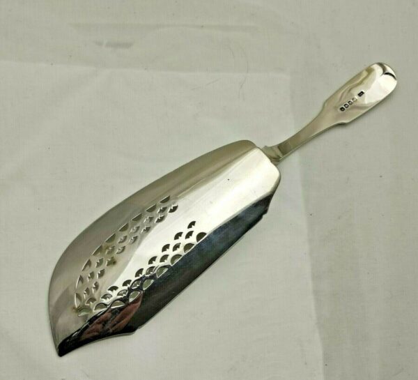 1815 Georgian Antique Solid Silver Fish Culinary Slice 29cm long - Image 4