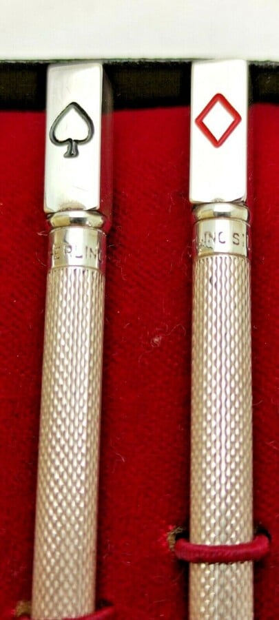 Vintage Sterling Solid Silver Bridge Pencils Fully Working Antique Silver Antique Silver 6