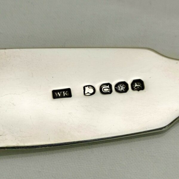 1815 Georgian Antique Solid Silver Fish Culinary Slice 29cm long - Image 2