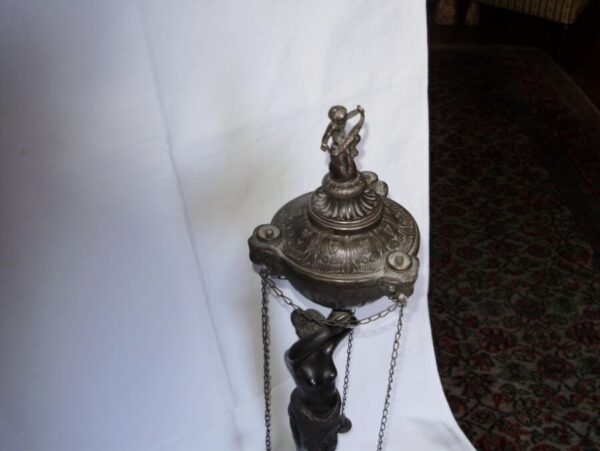 Silver Oil Lamp – With Museum Certificate (French Empire) Antique Lighting 5