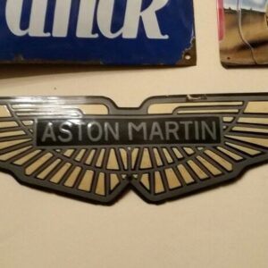 Metal Enameled Billboard Aston Martin Antiquities
