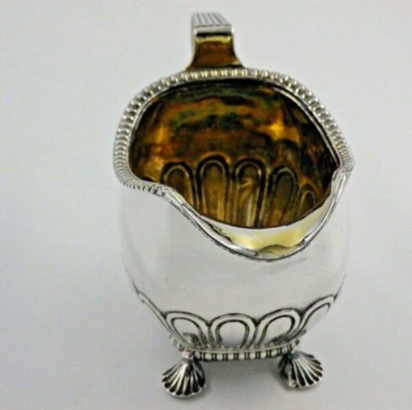Georgian 1814 Antique Solid Sterling Silver Cream Milk Jug Creamer - Image 2