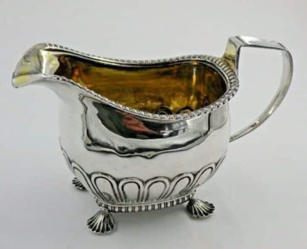 Georgian 1814 Antique Solid Sterling Silver Cream Milk Jug Creamer - Image 4
