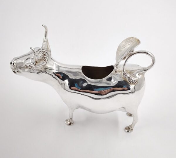 Antique Solid Silver Cow Creamer Simon Rosenau c1900 - Image 6