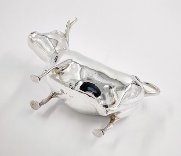 Antique Solid Silver Cow Creamer Simon Rosenau c1900 - Image 7
