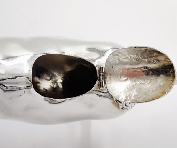 Antique Solid Silver Cow Creamer Simon Rosenau c1900 - Image 9