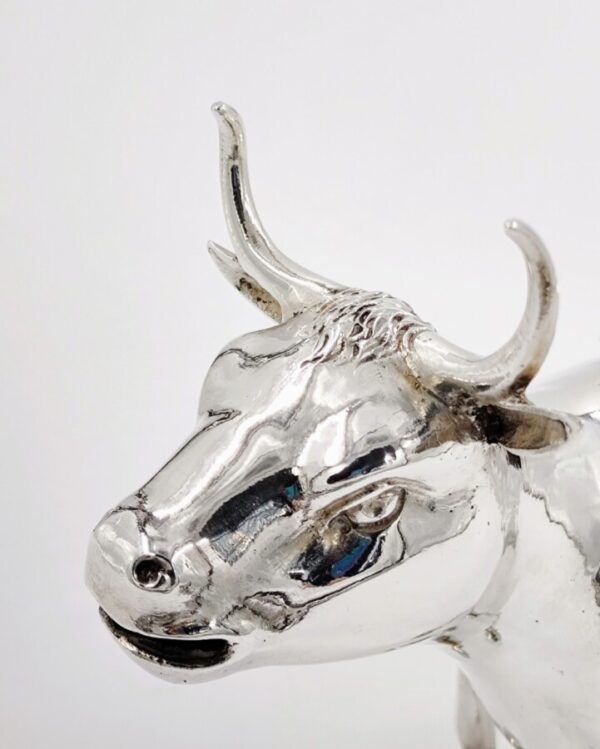 Antique Solid Silver Cow Creamer Simon Rosenau c1900 - Image 10