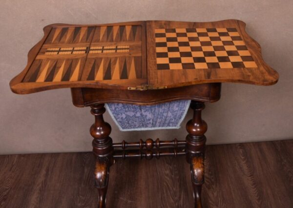 Victorian Walnut Games Table SAI1752 Antique Tables 11