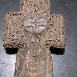VERY OLD CROSS MADE OF UNKNOWN BONE Medieval Antiques