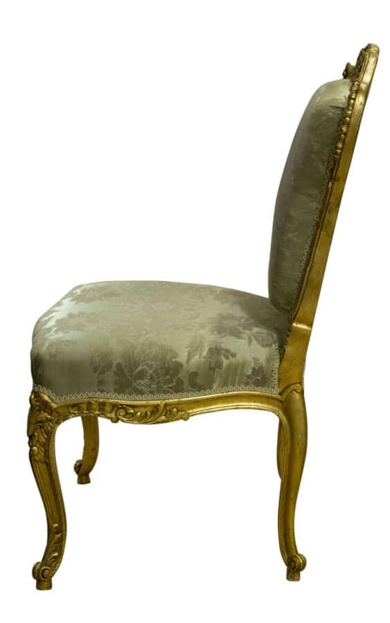 Late 19th Century French giltwood side chairs Antique Chairs 9