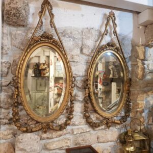 ANTIQUE PAIR FRENCH MIRRORS Antique Mirrors