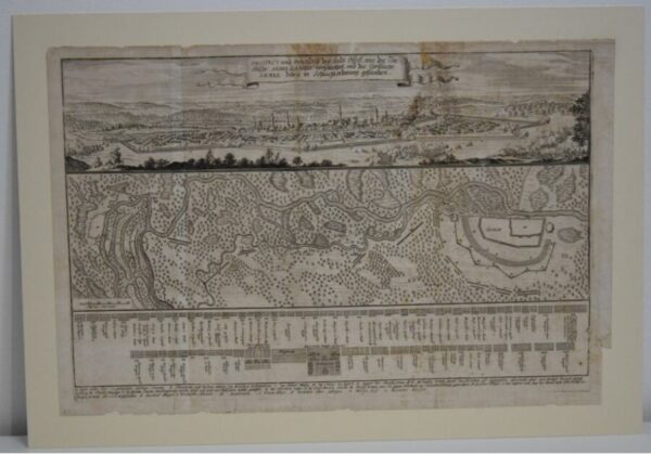 Battle of Osijek 1687 MERIAN MATTHAUS Antique Maps 3