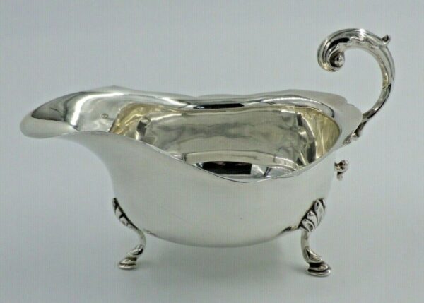 Vintage Sterling Solid Silver Gravy Sauce Boat Harrods Ltd Antique Silver Antique Silver 12