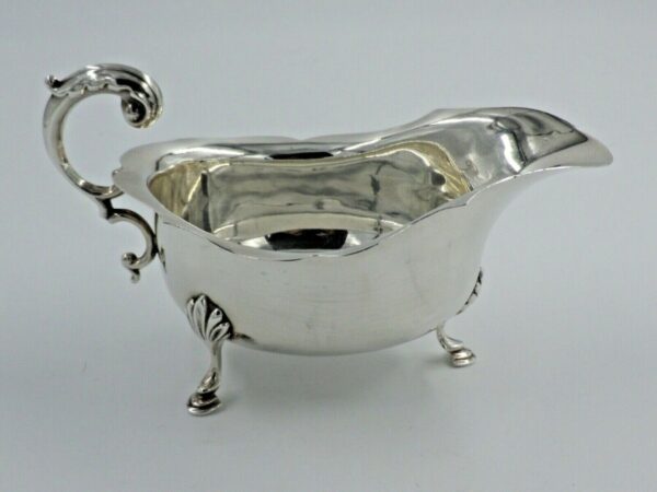 Vintage Sterling Solid Silver Gravy Sauce Boat Harrods Ltd