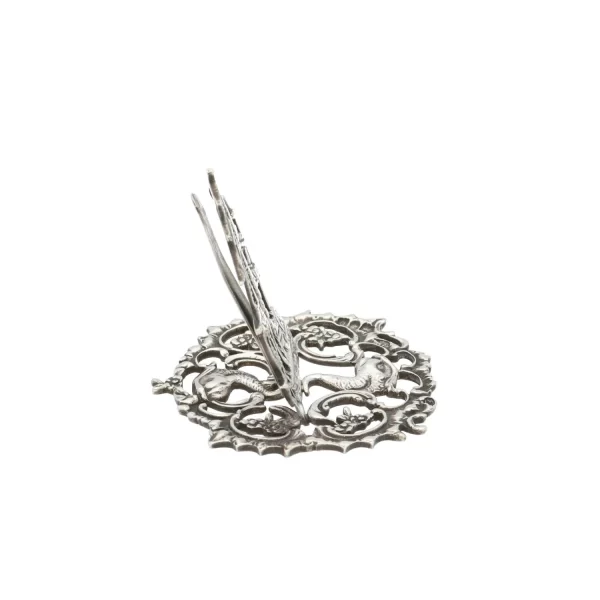 Antique Victorian Solid Silver Galleon Ship Menu Holder 1897 - Image 5