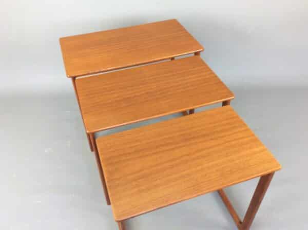 Danish Solid Teak Nesting Tables By CFC Silkeborg - Image 4