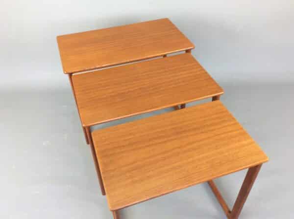 Danish Solid Teak Nesting Tables By CFC Silkeborg CFC Silkeborg Antique Furniture 6