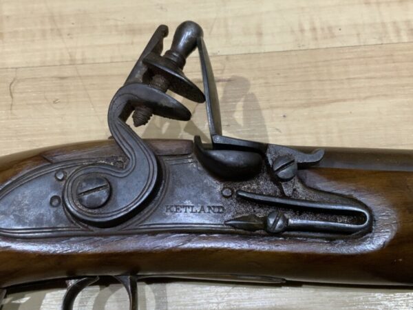 Flintlock pistol by Ketland London brass barrel Antique Guns 5