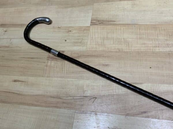 Gentleman’s walking stick sword stick with silver mounts - Image 8