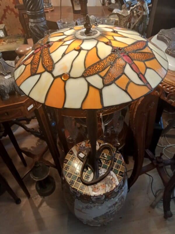 Art Deco Lamp Bronze base Antique Lighting 3