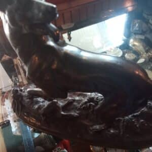 Bronze Dog by Chemin Antique Sculptures