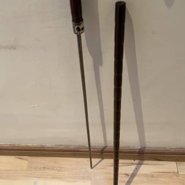 Gentleman’s walking stick sword stick with silver collar Miscellaneous 25