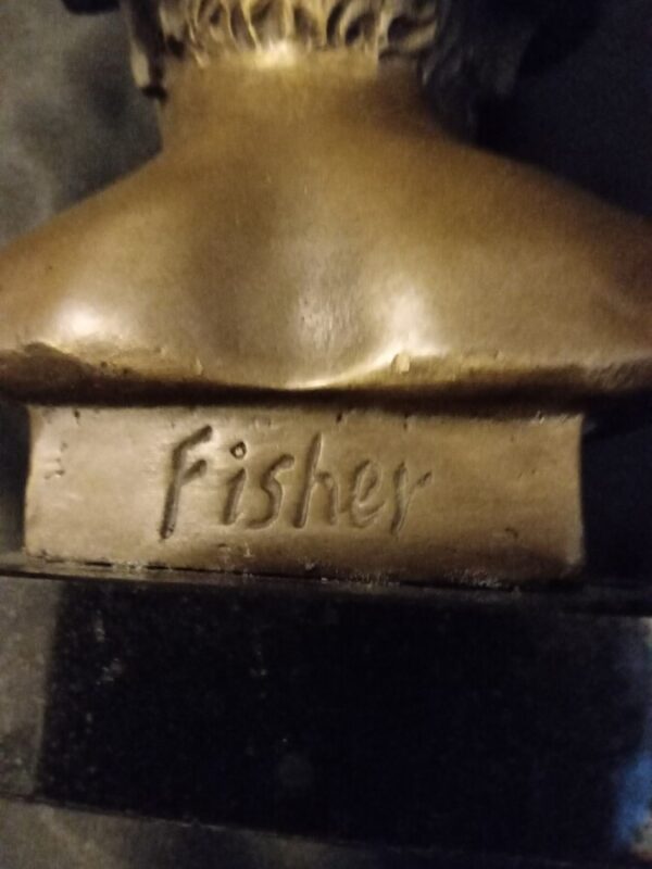 BRONZE OF HELMETED GERMAN SOLDIER 16cm High - Image 3